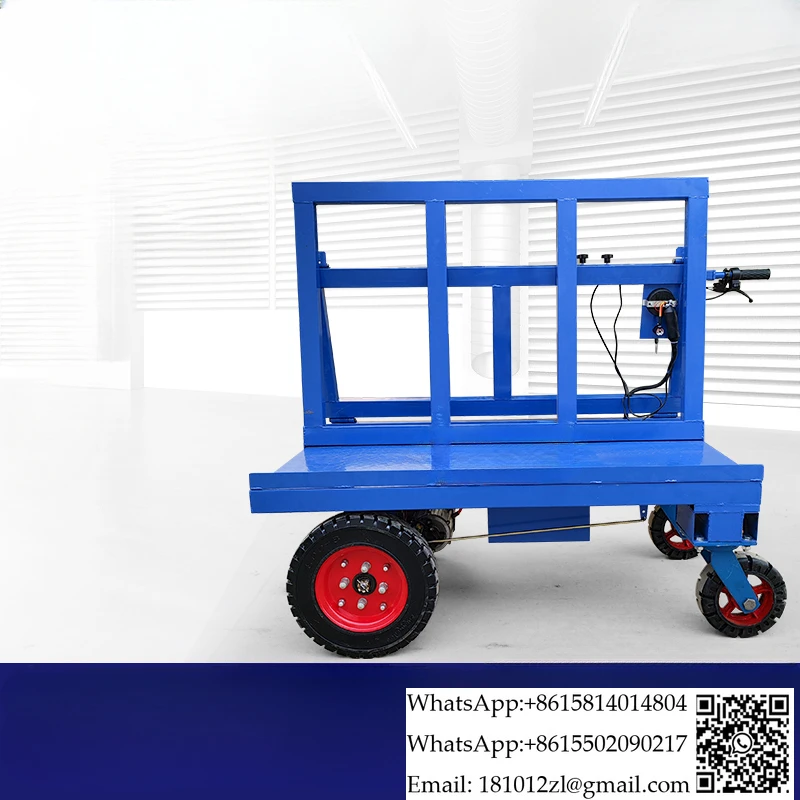 Electric four-wheel new construction site pull board pull glass folding car transport vehicle gypsum board transport vehicle