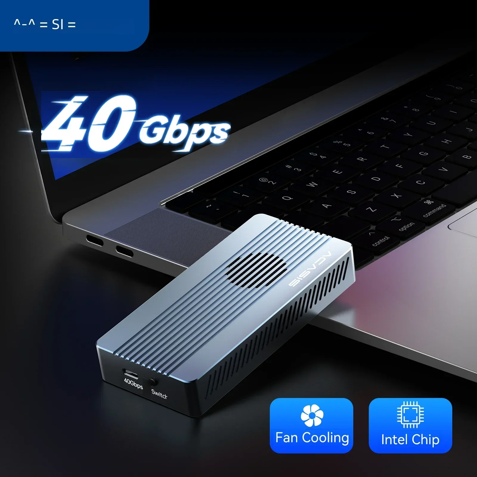 ACASIS 40Gbps USB 4.0 SSD Case Thunderbolt NVME M2 Enclosure 8TB Case SSD Compatible With Thunderbolt 4/3 USB3.2/3.1/3.0 JHL7440