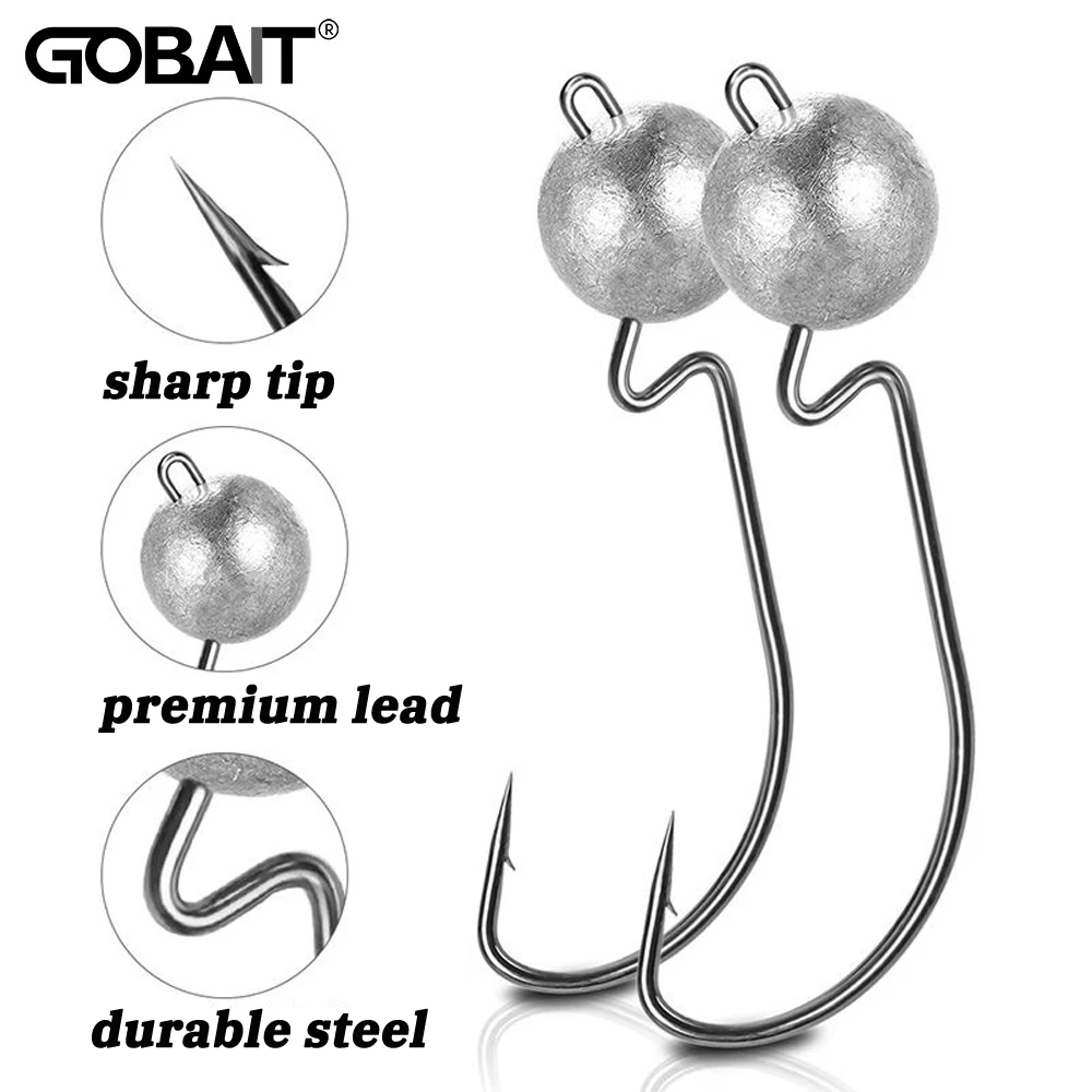 Jig Head Hook 3.5g 5g 7g 10g 14g Strength Worm Angle Sharp Barbed Gear Soft Lure Assist Fishing Tackle Crank Offset Fishhook