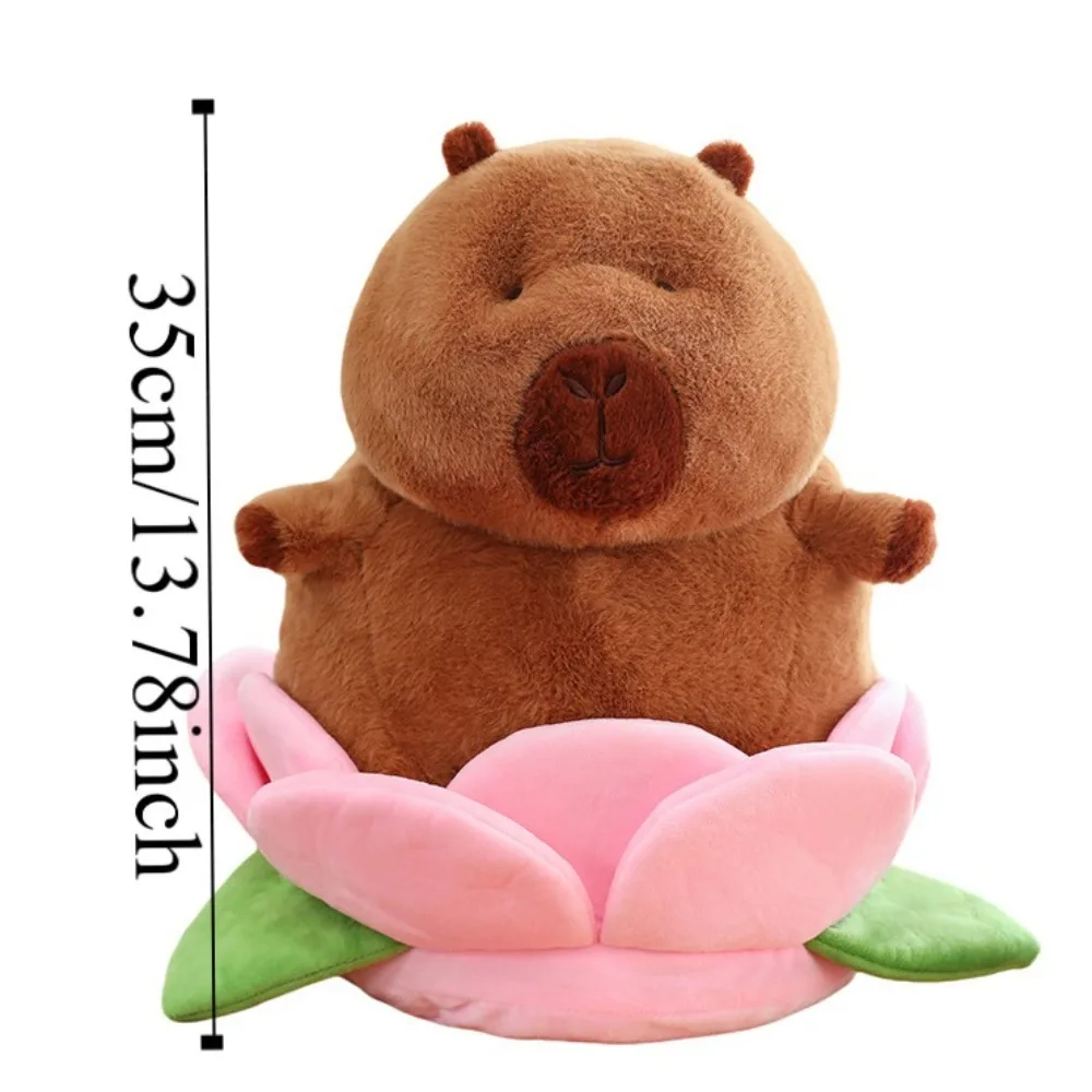 Dress Up Capybara Plush Cartoon Fluffy Capybara Plush Toy Soft Simulation Capibara Fluffty Doll Christmas Toy