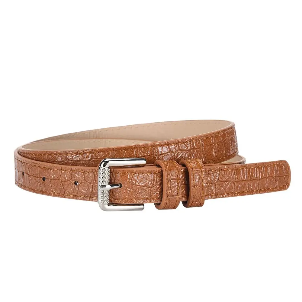 Fashion Crocodile Pattern Women's Belt PU Leather Simple Waistband Belts Designer Soft Leather Belt Pants