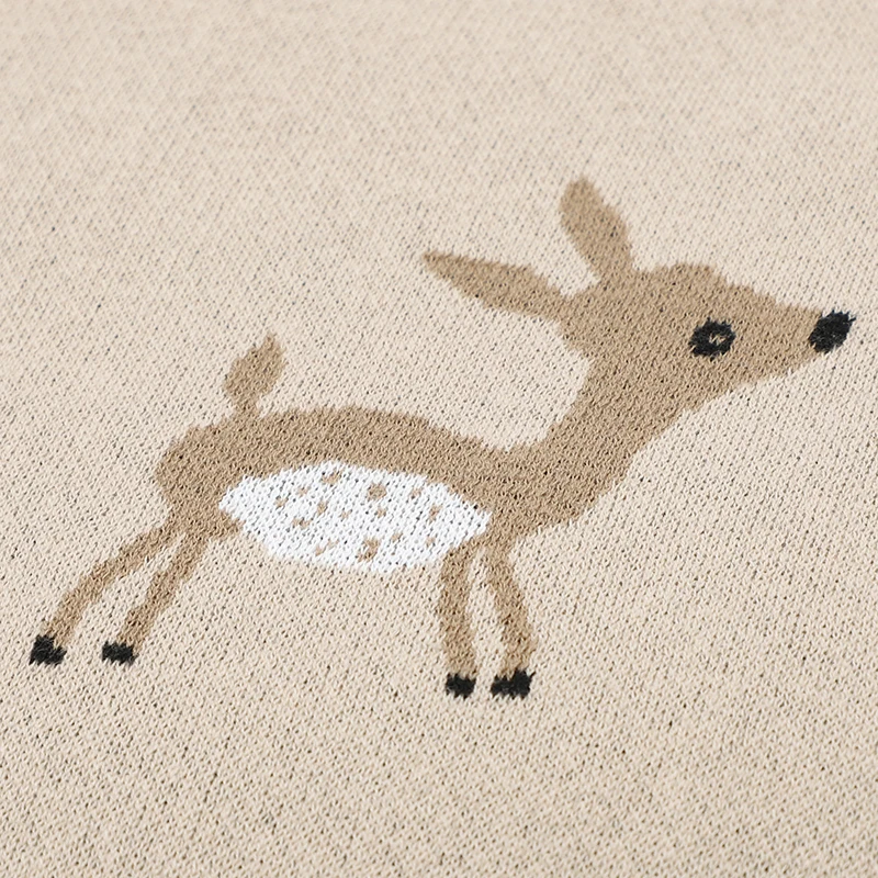 Baby decke 100% Baumwolle gestrickt Neugeborenen Kinderwagen Schlaf bezüge super weiche Säuglings mädchen Jungen süße Sika hirsch Stepp decke Bettwäsche 100*80cm