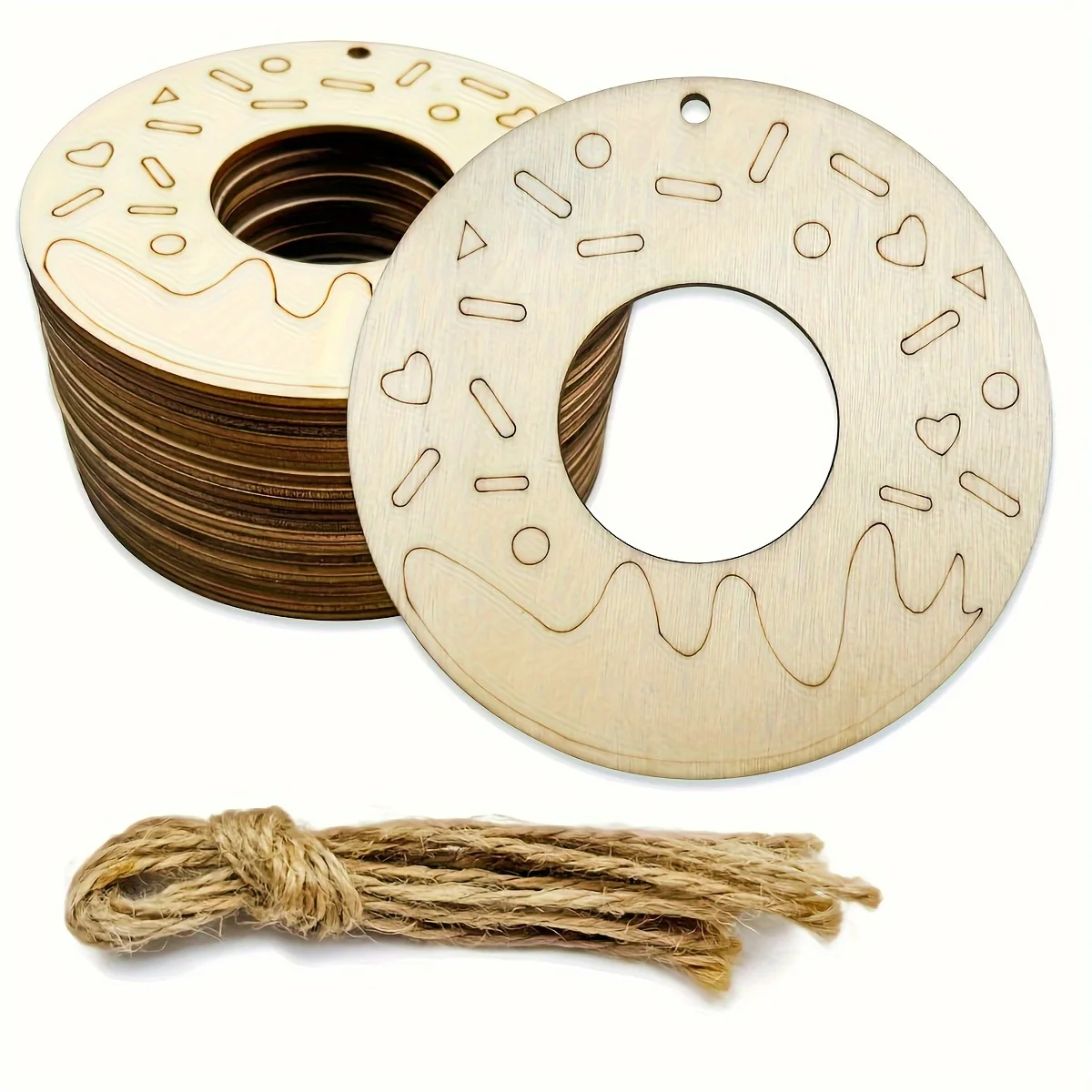 10Pcs Donuts Wood D…