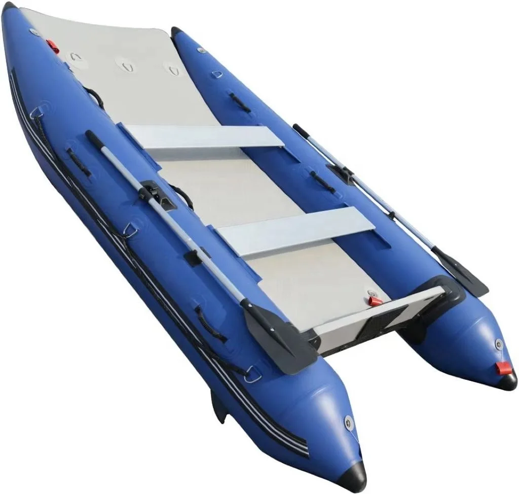 

Высококачественный надувной катамаран из ПВХ длиной 13 футов (4 м) с напольным матом 1,2 мм, устойчивой складной конструкцией для водного рафтинга и серфинга