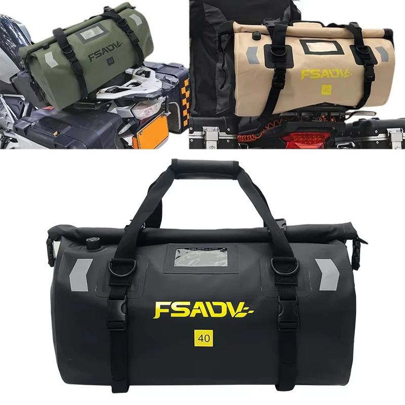 Universal Motorcycle Bags Waterproof Bag Tail Bag 40L 66L Motorbike Dry Duffel Bag for Travel,Motorcycling, Cycling,Hiking,Campi