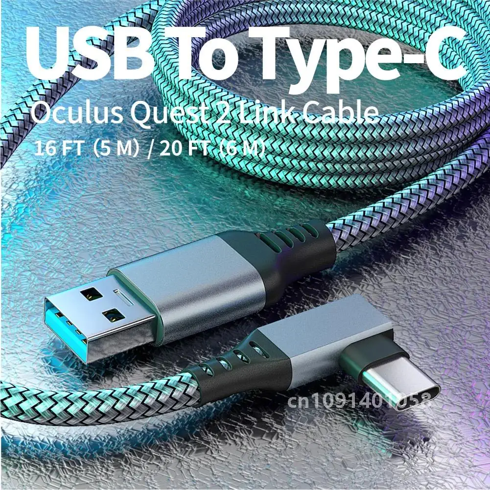 5M Data Line Charging Cable for Oculus Quest 2/Quest Pro PC USB 3.2 Type C Charger Link Cable for Meta Quest 3 VR Accessories