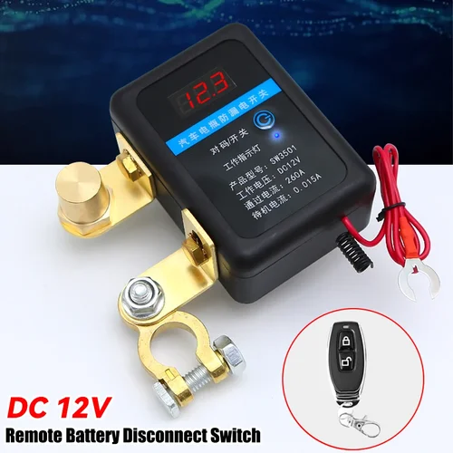 Imagen 2 del producto Interruptor de corte de batería remoto DC 12V 260A interruptor de apagado de energía automático interruptor de desconexión para coche SUV para coche camión SUV