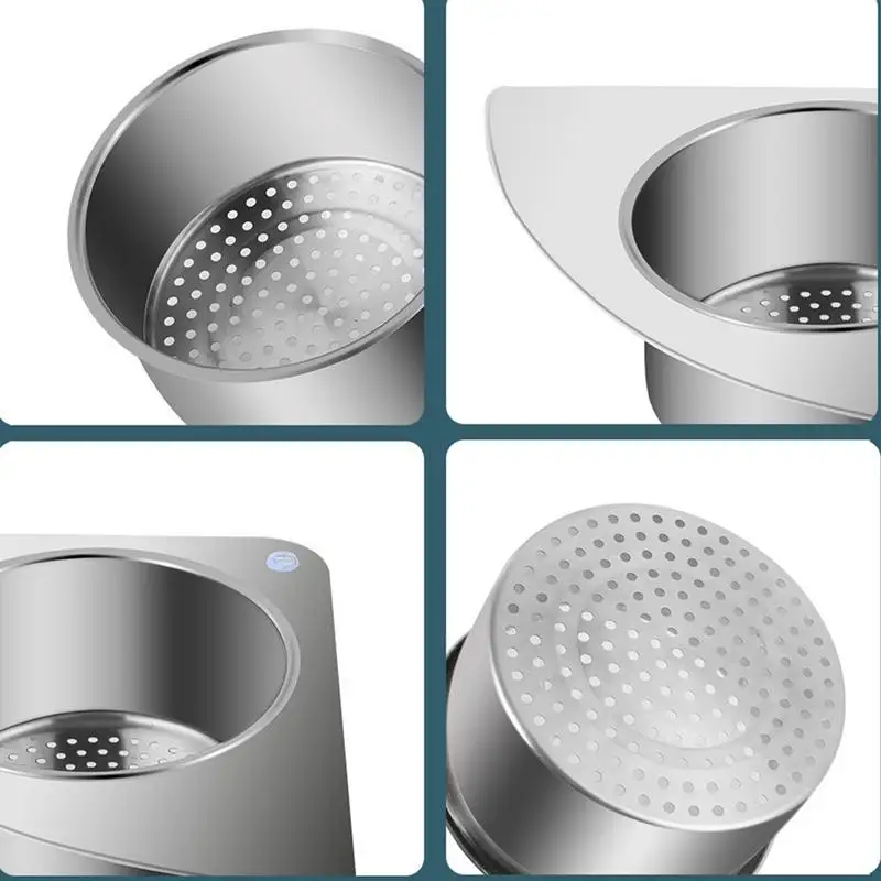 Kitchen Sink Strainer Basket Food Catcher Stainless Steel Multi-functional Kitchen Waste Leftovers Soup Filter Drain Basket