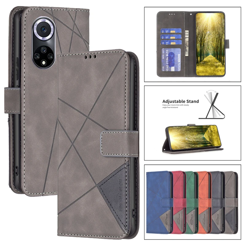 

Flip Leather Wallet Cover Case on For Huawei Nova 9 8i 4E 7i 6 SE Nova9 Nova8i NEN-L22 NAM-AL00 Phone Bags Stand Protect Cases
