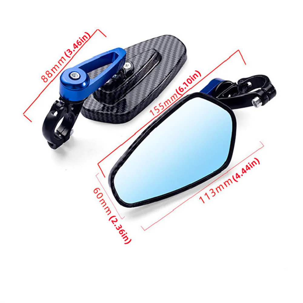 Universal Motorcycle Bar End Rearview Side Mirrors 7/8\