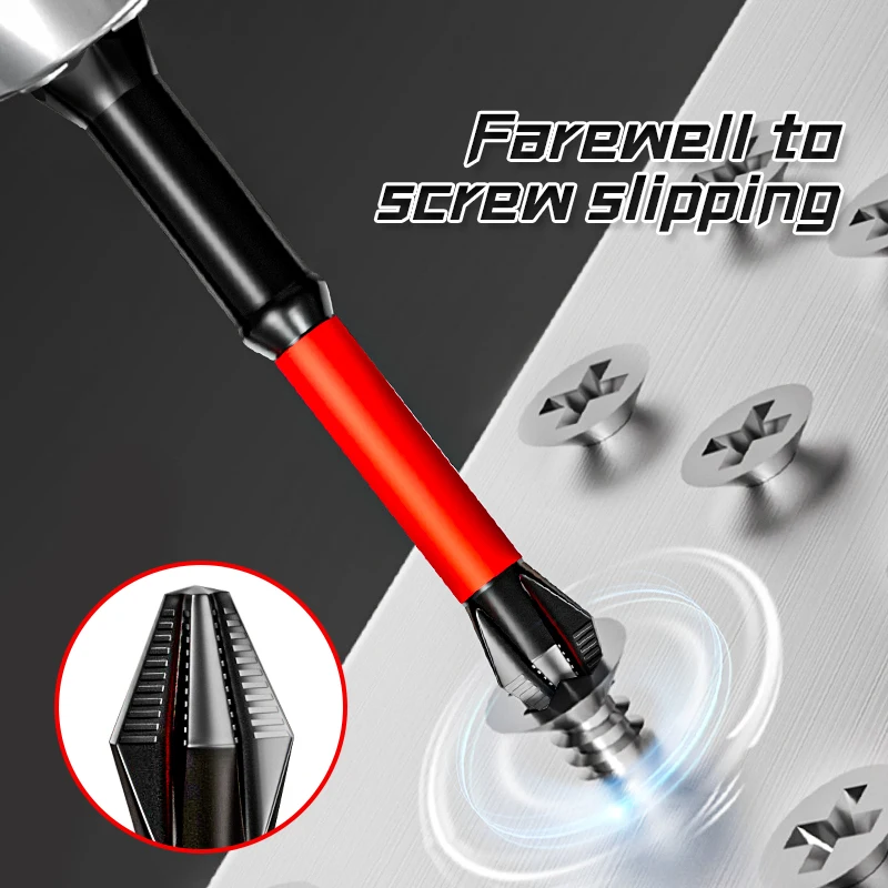 Non-Slip Impact Batch Head Strong Magnetic Cross High Hardness Torque Screw Bits 25/50/65/70/90mm Waterproof Ph2 Screwdriver Set