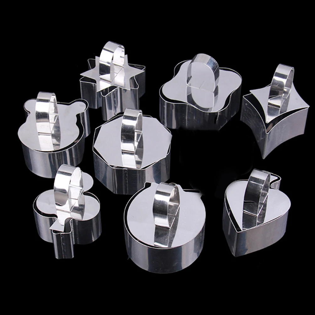 

Stainless Steel Mousse Ring Baking Cake Mold with Pusher for Sushi Rice Candy Cakes Biscuits Chocolate Desserts Fruit