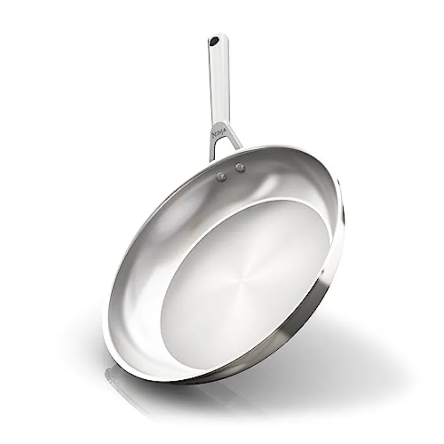 

CommercialGrade Stainless Steel 12 Fry Pan with TriPly Construction for Superior Heat Distribution Oven Safe up to 600F Compati