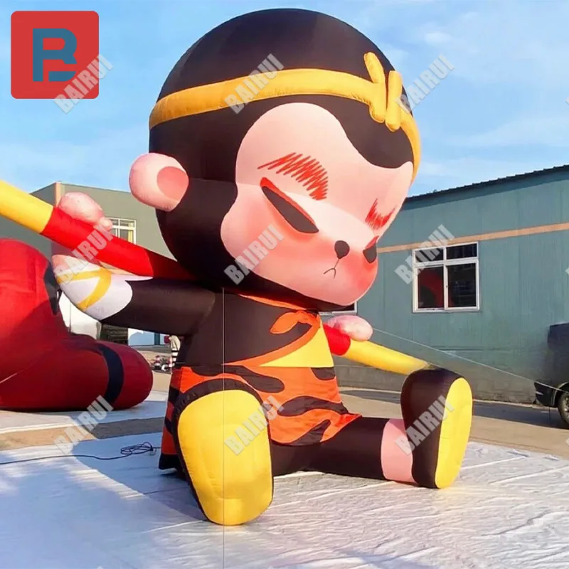 O Rei Macaco Inflável Dos Desenhos Animados, Busca Para Os Modelos De Sutra, Sente-se Em Varas, Anime Co-Branded, Bar De Mito, Decorações De Palco, Chinês