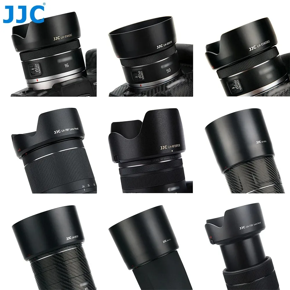 JJC عدسة هود لكانون RF عدسة لكانون EOS R RP R3 R5 R6 R7 R10 ملحقات الكاميرا EW-65C ES-65B ET-74B