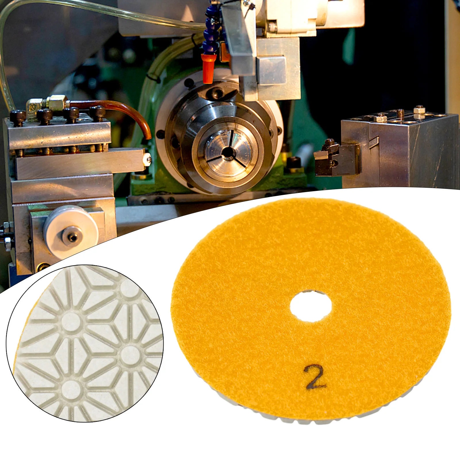 Random Color Polishing Pad 4inch 2500 RPM Flexible Diamond Polishing Pads For Granite Marble Concrete Quartz Tile Polishing