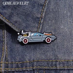 Retro Kartun Mobil Sport Enamel Pin Film Fiksi Ilmiah Terinspirasi Kendaraan Bros Jaket Kerah Lencana Perhiasan Hadiah untuk Teman 6 piksel pin penjualan terbaik - №