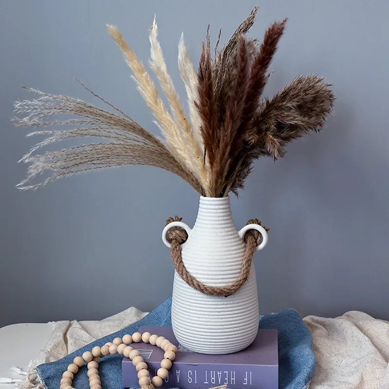 

Simple Modern White Ceramic Vase Home Decoration Crafts Vases Ornaments Wedding Party Tabletop Decor Pots De Fleurs