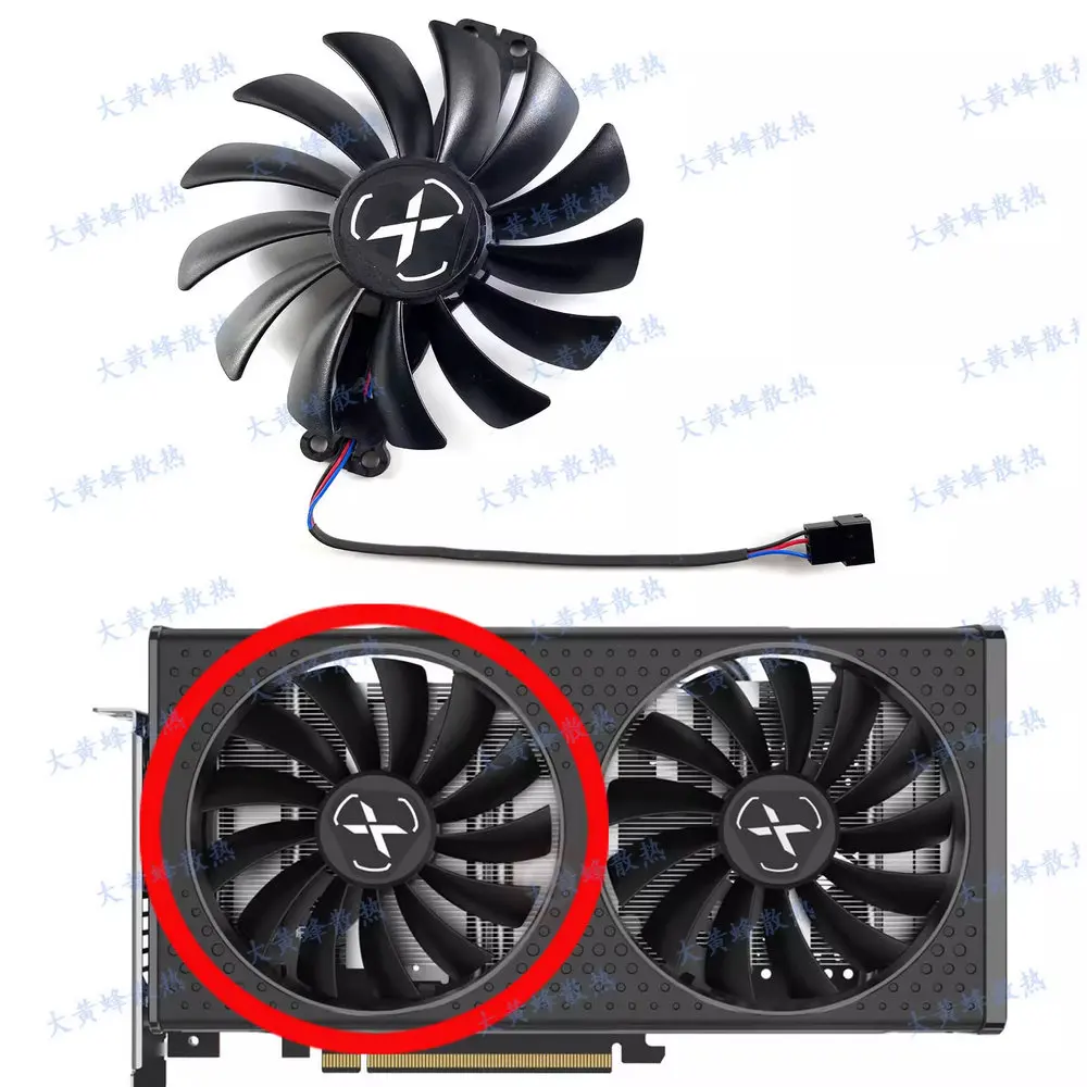 New Cooling Fan for XFX RX6500XT Speedster QICK Graphics Video Card image 5