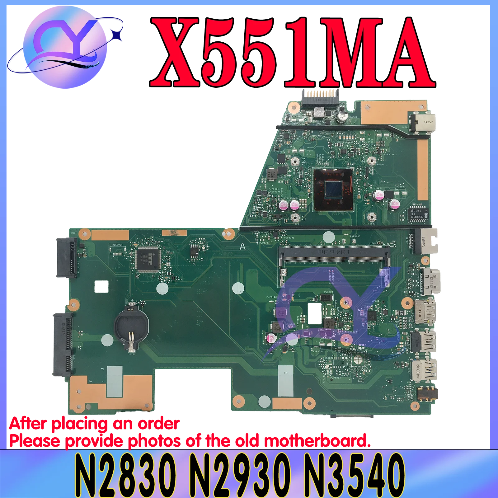 KEFU X551M Mainboard For ASUS X551MA F551MA D550M Laptop Motherboard N2815/N2830/N2930/N2940/N3540 MAIN BOARD 100% Test OK