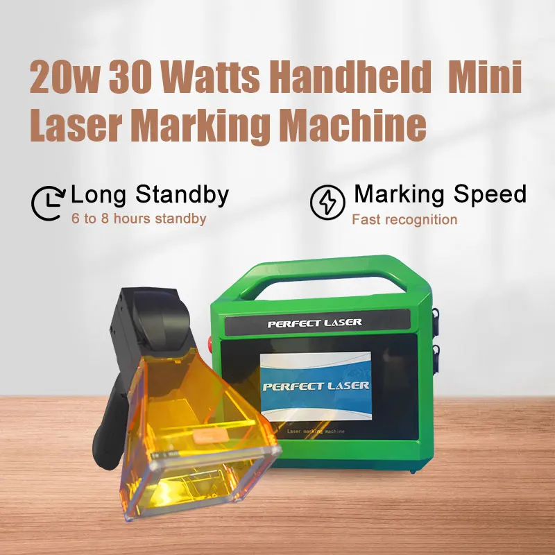 Perfect Laser-Portable Handheld Optical Fiber Laser Printing Marker Marking Machine for Glasses/Car Chassis/Steel Equipment