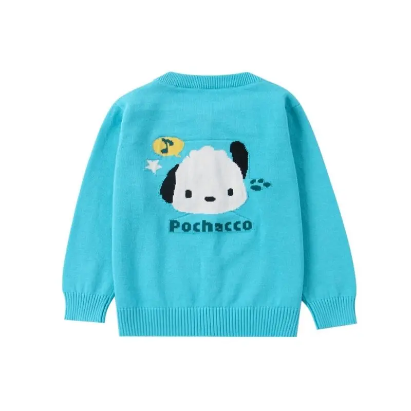 Anime Sanrios Kinder Pullover Kawaii Hallo Kittys Cartoon meine Melodie Cinna moroll Mädchen Langarm Cardigan Strickjacke Kinder Geschenk