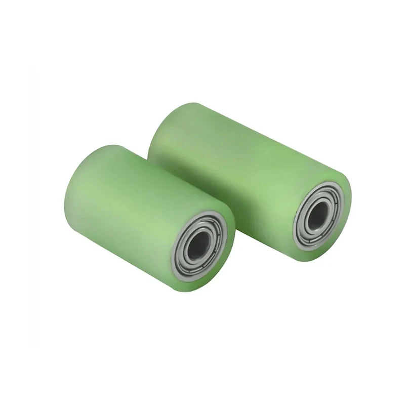 

30-45mm Outer Diameter Non-Power Roller / Double Bearing Rubber Wheel & Polyurethane Coated Idler Wheel for Industrial Machinery