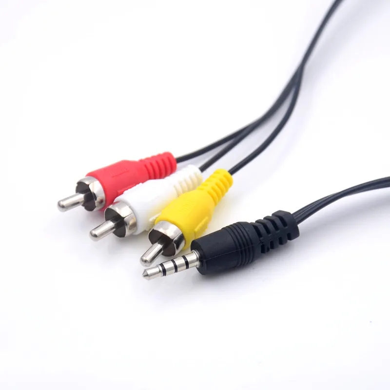 3.5mm Jack Mini Plug to 3 Male Rca Stereo Phono Audio Speaker Adapter Splitter Extension cord Cable connectors