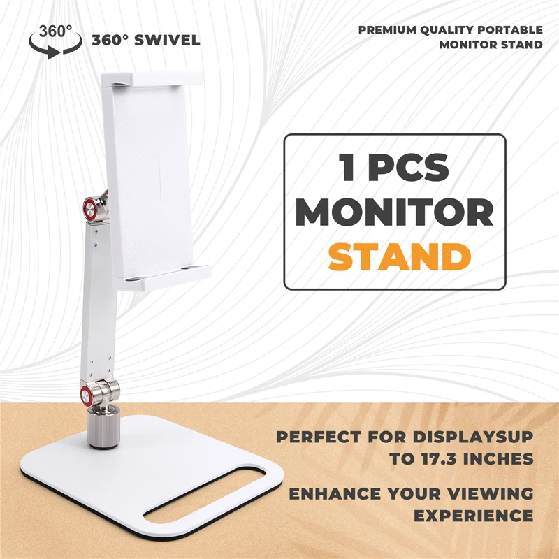 L52A-Monitor Stand Adjustable 360° Swivel Bracket Tablet Holder Compatible With Tablet Desktop Clamp Stand