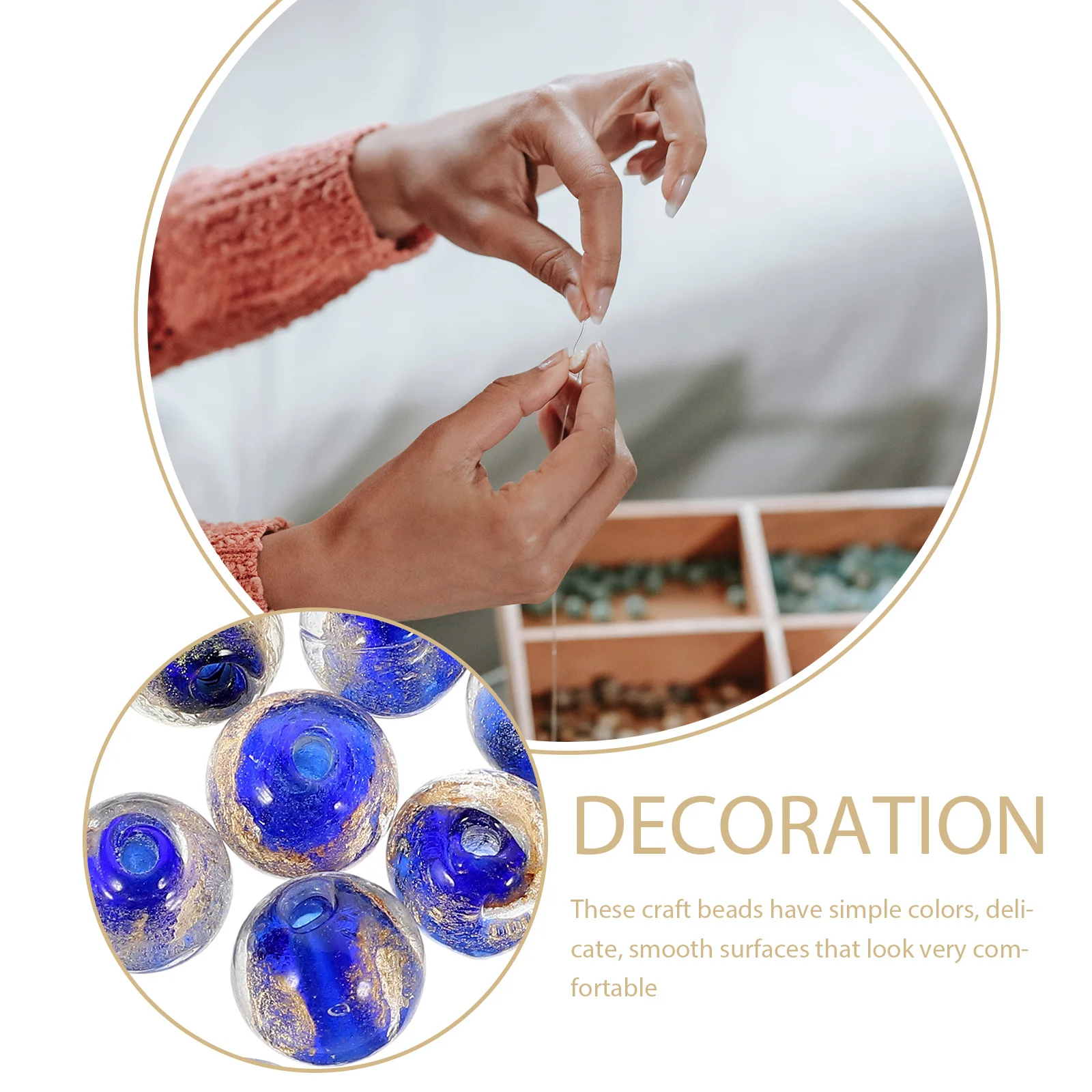 

20Pcs Glow in The Beads Round Shaped DIY Bracelet Necklace Making Beads for Jewelry Craft Decoration