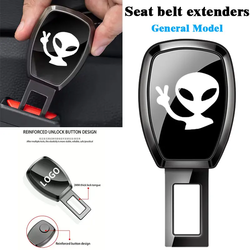 Car Seat Belt Clip Extender Safety Seatbelt Lock Buckle Plug With Alien Logo For Car Styling Truck Motorbike Bike Accessorie