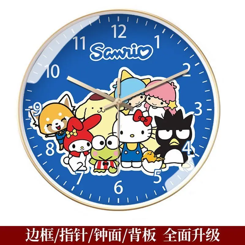 Jam Dinding Kreatif Melody Sanrios Kawaii Jam Senyap Sederhana Modis Lucu Dekorasi Ruang Tamu Kamar Tidur Kreativitas Kartun
