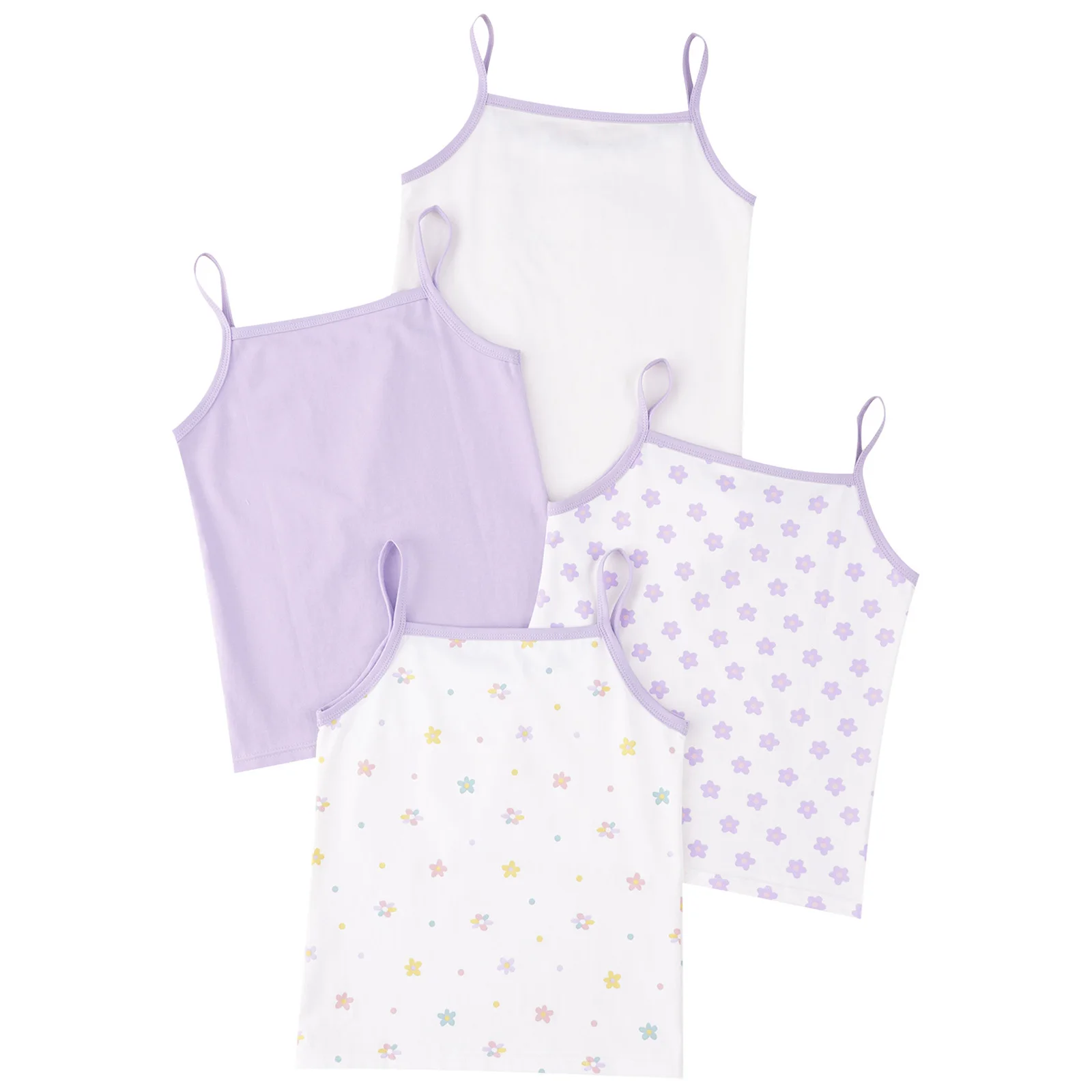Kids Girls Crop Tank Tops Cute Bow Camisole Spaghetti Straps Breathable Cotton Vest Underwear Gymnastics Costume Tee Blouse Top