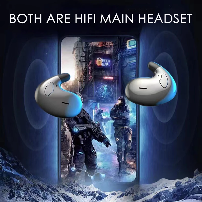 Xiaomi Auricolare Sonno Auricolari invisibili Bluetooth 5.3 Con cancellazione del rumore IPX7 Cuffie stereo sportive ultra sottili impermeabili TWS