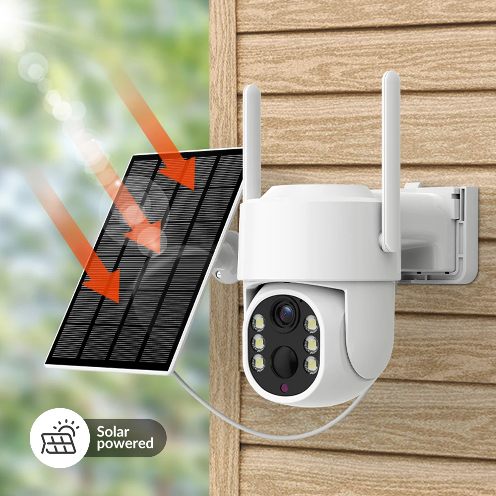 XVIM Solar Security Camera Wireless WiFi 5MP HD Solar Battery Power Camera Home Surveillance Protection Automatic Alarm Monitor image 3
