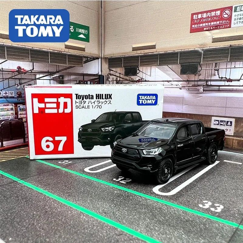 TAKARA TOMY Tomica 미니 합금 자동차, 도요타 헬릭스 블랙 워리어 픽업 트럭, 어린이 장난감, 소형 자동차 모델 선물 컬렉션, 67 번