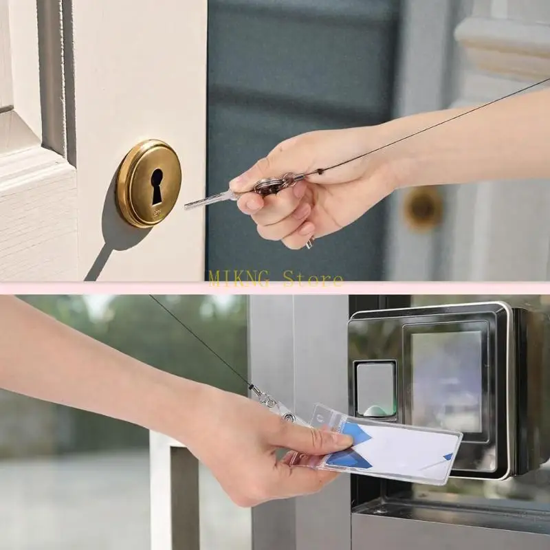 حامل بطاقات مع حامل شارة قابل للسحب بحبل مطرز لعمال المصنع، أفضل مبيعات