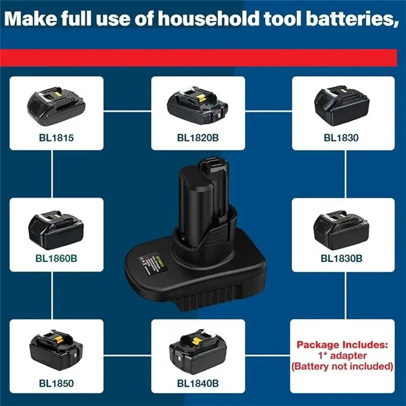 [HOT!A34R】 Battery Adapter For Battery Convert To For 12V Cordless Power Tools Battery Converter