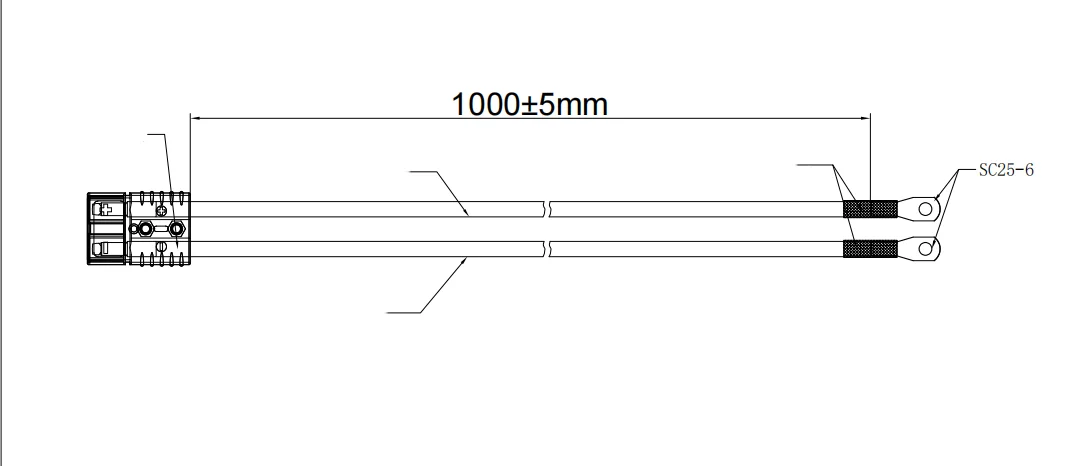 Imagem -02 - Cabo de Conexão Kingbo-lindoviver para Baterias jk Bms e Lifepo4 8awg e 6awg com Anderson 120a 1000 mm