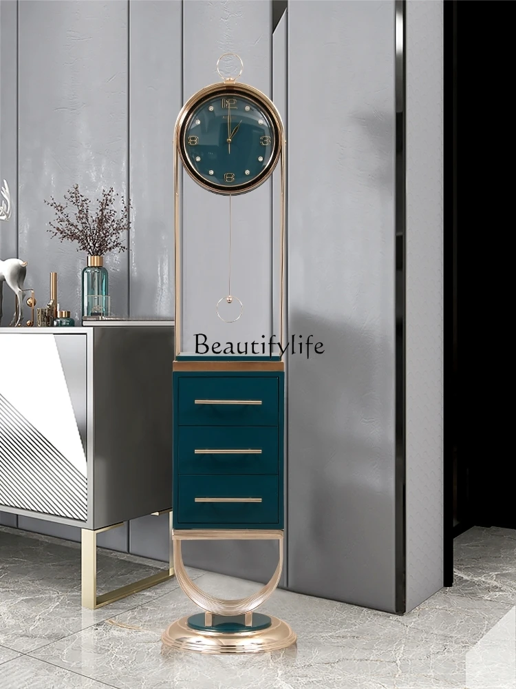 

Modern Light Luxury the Grandfather Clock Living Room TV Cabinet next to the Decoration Clock Fashion Personality Desk Clock