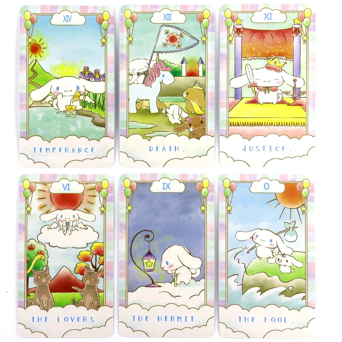 Tarot Kuromi Cinnamoroll Melody Cards Divination Star sign Hello Kitty Sanrio Melody 78 Cards Board Game Deck Oracle Card Party