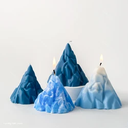 Iceberg vulcano calcestruzzo stampo in Silicone neve montagna candela che fa forniture strumenti fai da te sapone fatto a mano resina ghiaccio stampo decorazioni per la casa