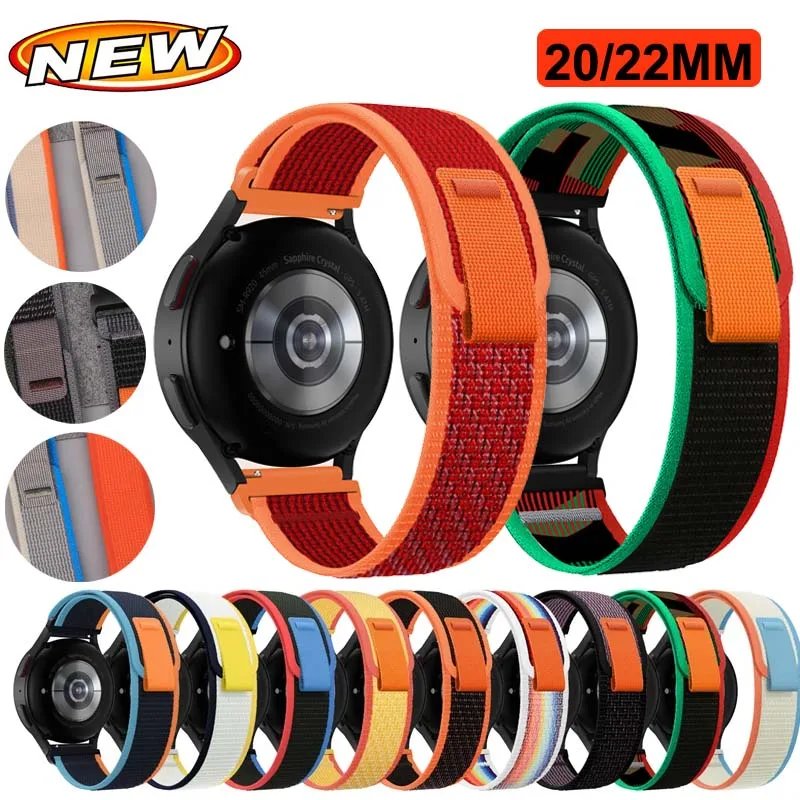 20 22mm Trail Loop Nylon For Xiaomi S1 S2 S3 Bracelet For Amazfit GTR 2 3 4 GTS Bip 3 3Pro 5 Strap Galaxy Watch 4 5 6 40 44 GT2e