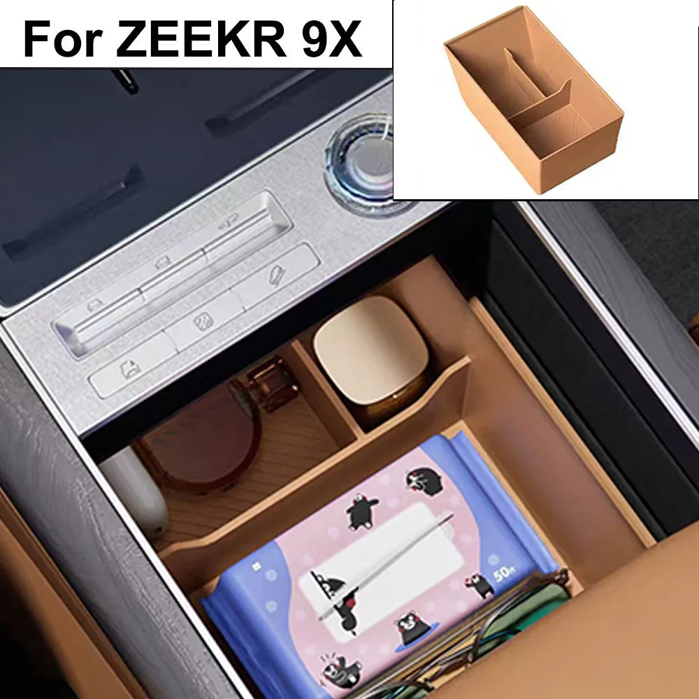 

For ZEEKR 9X 2025 2026 Central Control Lower Storage Box Silicone Storage Box Interior Supplies