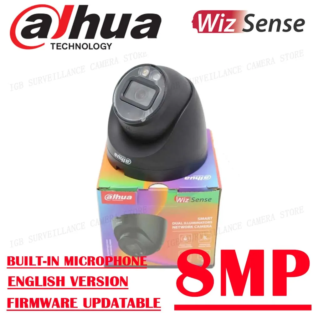 Dahua IPC-HDW2849T-S-IL 8MP Full-color IP Surveillance Camera Smart Dual Light WizSense Network Camera Dome IR 30m Built in MIC