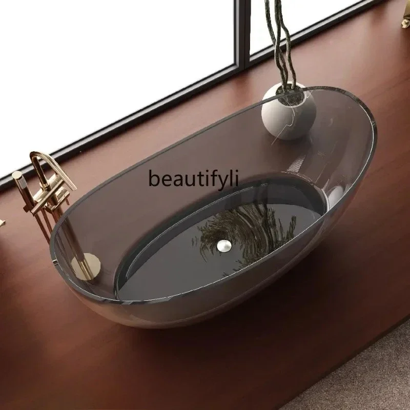 

yj19 Imported natural resin crystal bathtub Hotel ingot-shaped colored resin crystal bathtub53