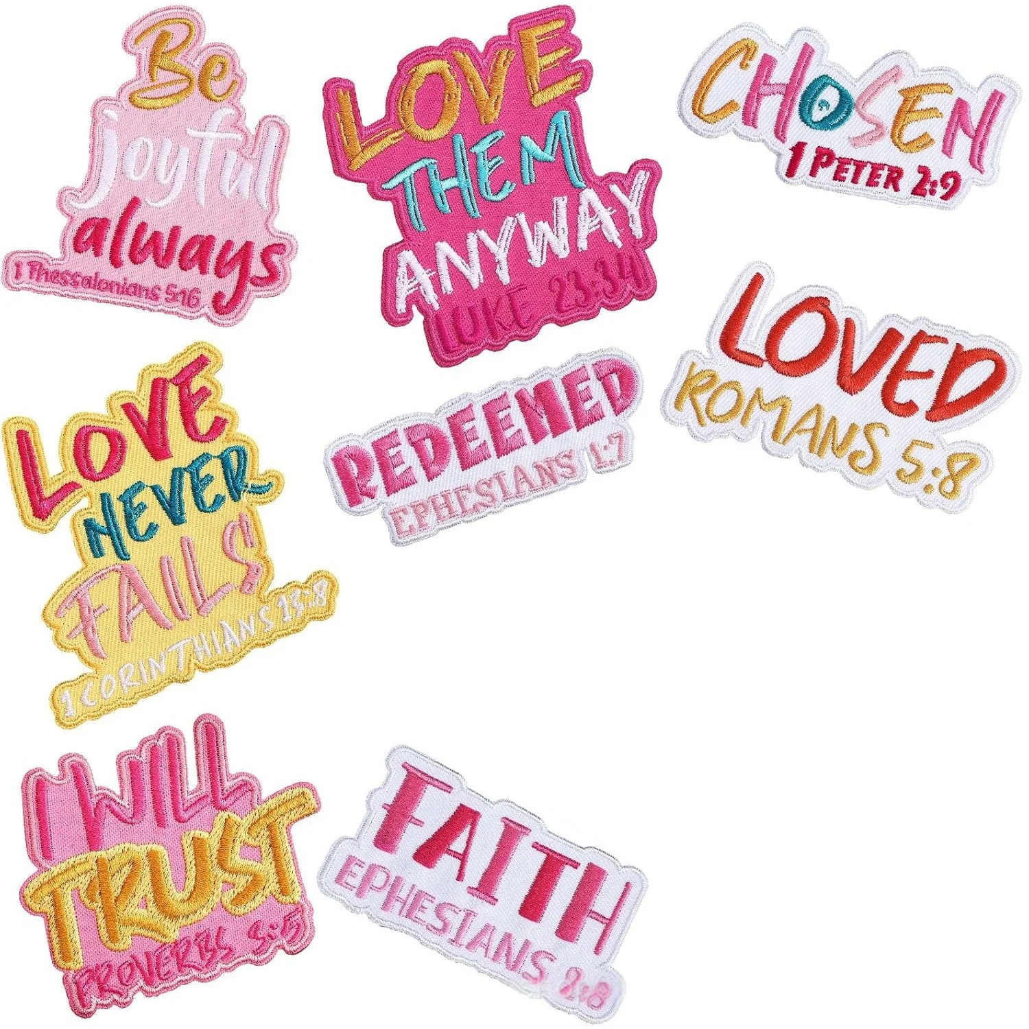 Label Ironing Bag/hat/cloth English Alphabet Set Ephesus Decoration Trust Jesus Patch 1/10PCS Sticker Cloth Sticker Redemption - view 6