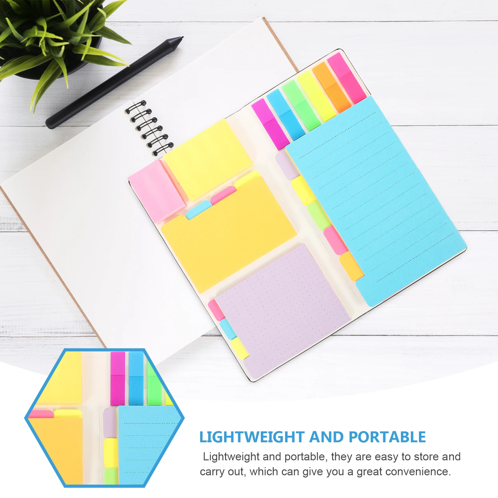 

Fluorescent Memo Pads Smooth Writing Portable For Students Multi-Function To-Do List Diary Office Supplies