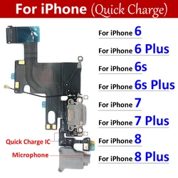 New USB Charging Port Board Flex Cable Connector For iPhone 6 6G 6s 7 7G 8 8G Plus Replacement Parts