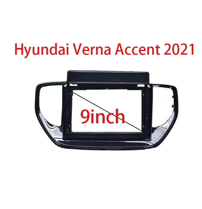 

Автомобильный адаптер для передней панели для Hyundai Verna Accent 2021, 9-дюймовый Android-радио, комплект панели для установки приборной панели